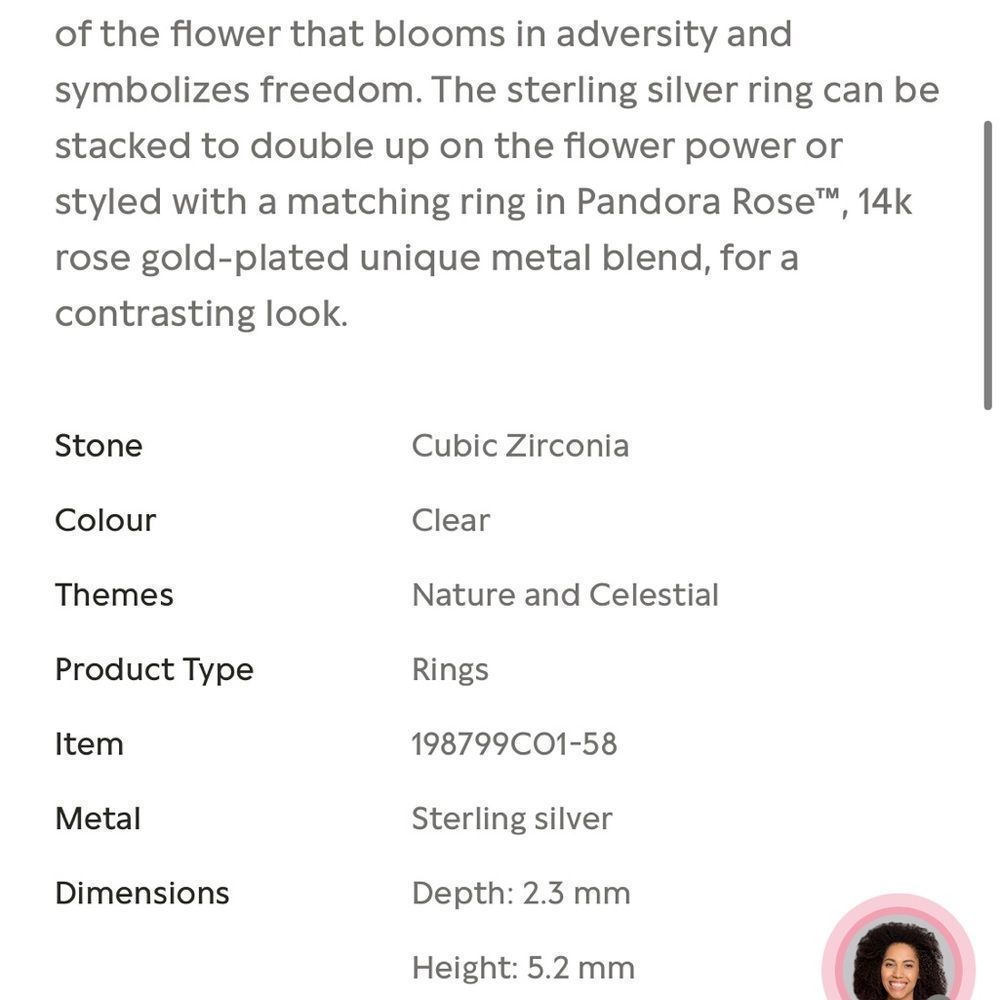 Pandora Ring Bundle with dust bags, and charm lock opener with cleaning brush - Picture 9 of 11